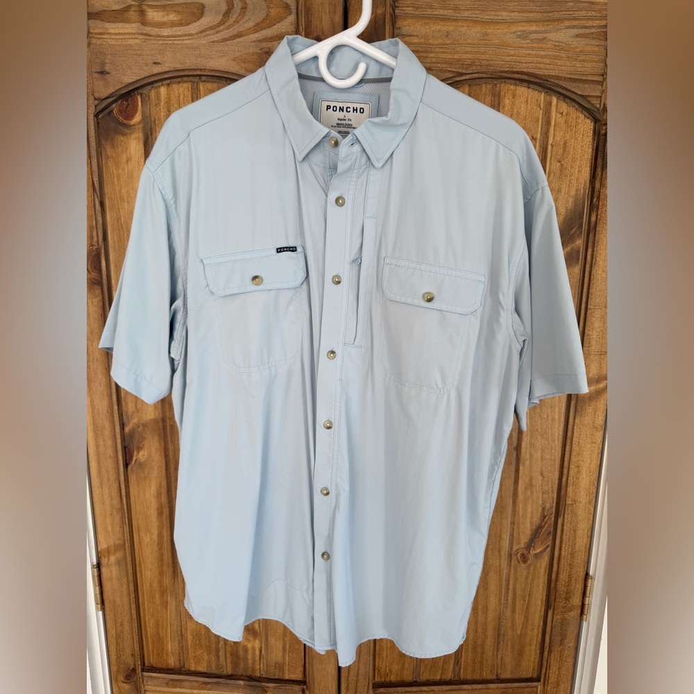 Poncho Blue Steel (Light Blue) | Large | Regular